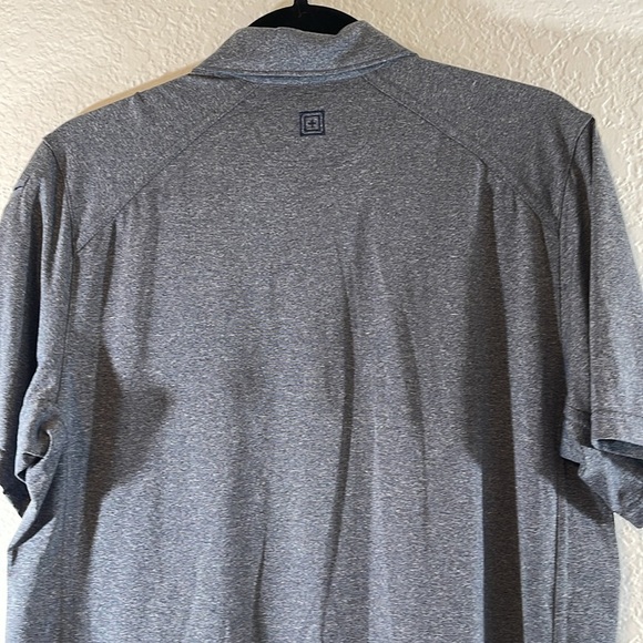 5.11 TACTICAL Men’s Paramount Polo Shirt Short Sleeve Grey Lightweight Medium - Picture 6 of 10